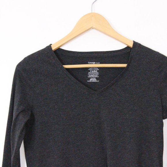 *George V Neck Grey Long Sleeve - Picture 2 of 3